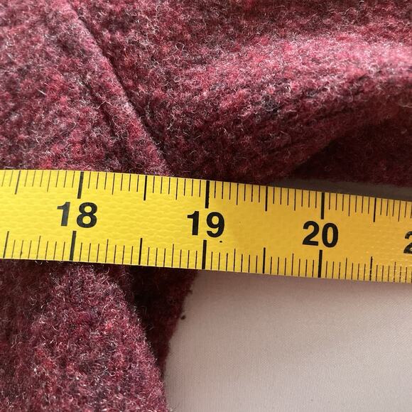 Eileen Fisher Burgundy Cotton Lambswool Blend Jacket Size M Petite Lagenlook - Picture 4 of 13